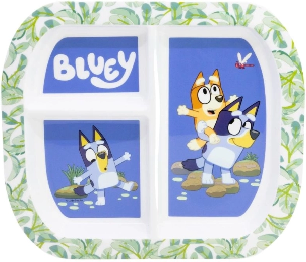 Bluey osztott műanyag tányér - 1 db