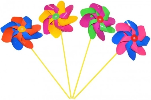 Színes műanyag szélkerék 20 cm