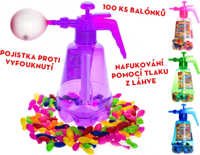 Vízibombák töltővel – 100 darabos lufi szett nyári szórakozáshoz