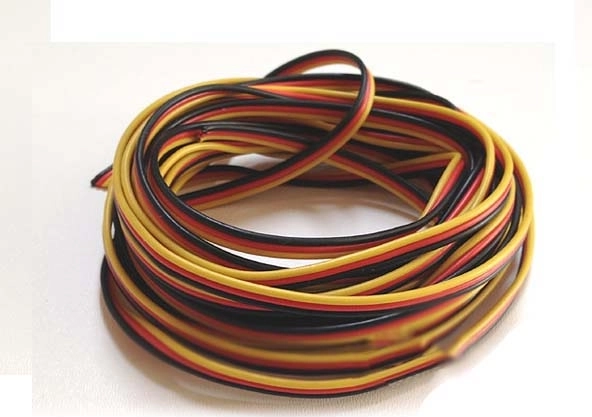 Háromeres lapos HITEC szervókábel 3×0,13 mm - 1 m