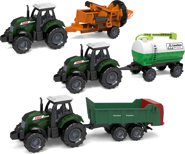 Traktor tartozékokkal, 17 cm – 1 darab