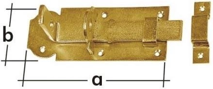 Egyenes zárható retesz 140 × 55 × 5 mm, sárga horganyzott