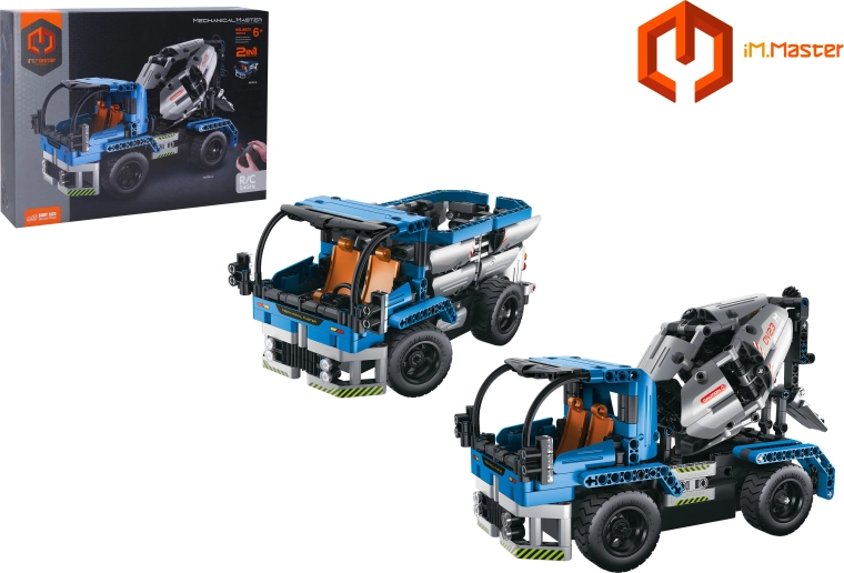Építőkészlet teherautó és betonkeverő 2 az 1-ben RC 26 cm