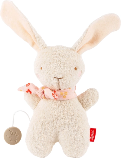 Sigikid első plüss nyuszi zenélő szerkezettel, ecru, 19 cm