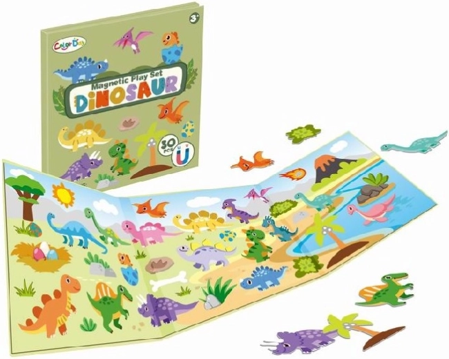 Mágneses dinoszaurusz puzzle (30 darab)