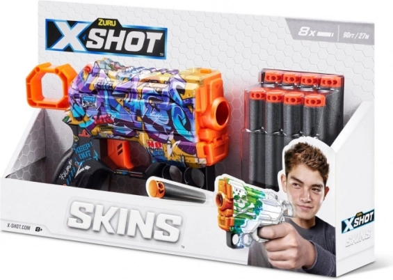 X-Shot Skins Menace blaster – D minta (8 hablövedék)