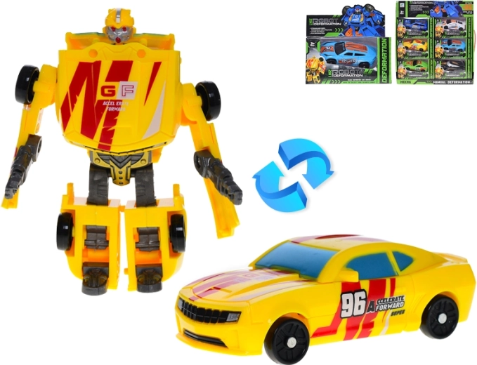 Versenyautó robot 11 cm – átalakuló játék gyerekeknek