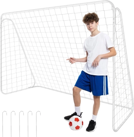 Trizand futballkapu 213 × 150 × 90 cm fém szerkezettel és hálóval