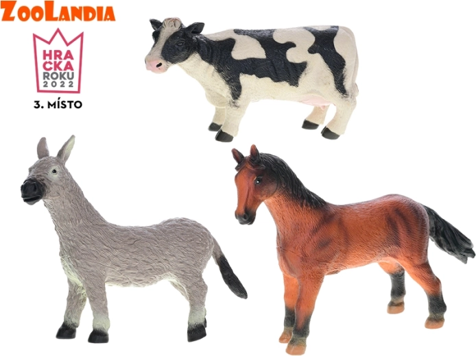 Zoolandia farmi állatok 21–24 cm – tehén, ló és szamár