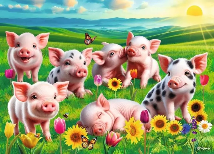 Ravensburger Puzzle Aranyos malackák 60 darabos