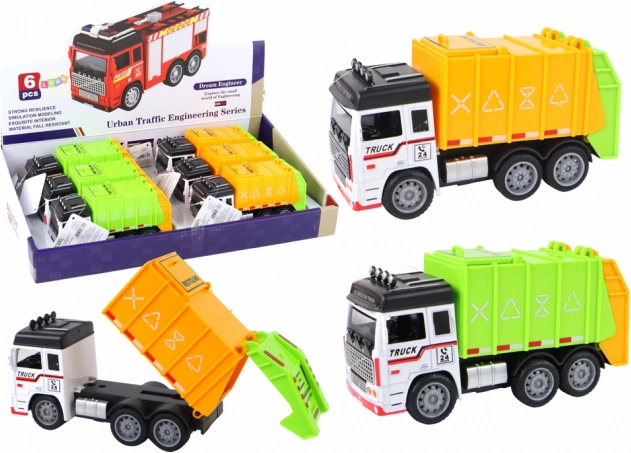 Szemetesautó pótkocsival