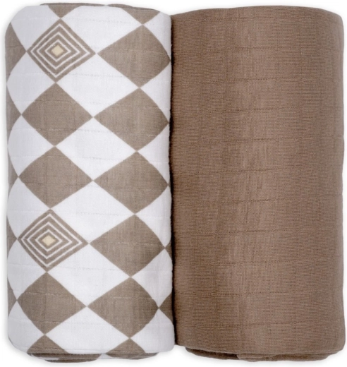 Lodger swaddler solid matcha buffalo, 2 db 110 × 110 cm