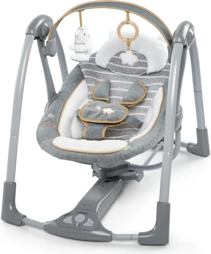 Ingenuity utazó, átalakítható baba hinta dallamokkal, Bella Teddy, 0–9 kg