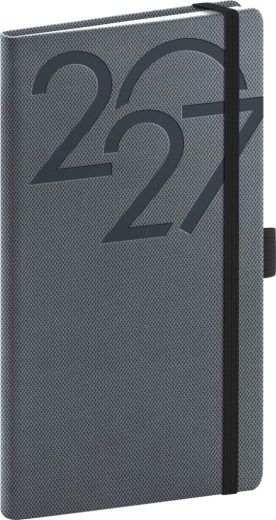 Notique zsebnaptár Ajax 2027 fekete 9 × 15,5 cm