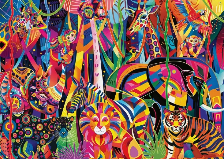 Ravensburger puzzle Színes dzsungel XXL 500 darab