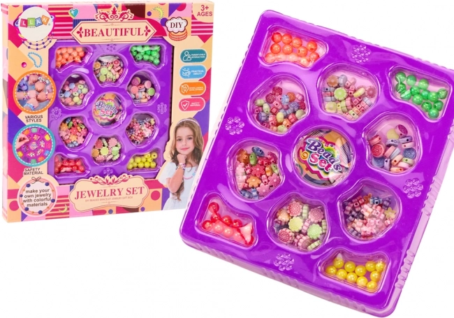 Gyöngyök ékszerkészítéshez DIY Kreatív készlet Virág medálok