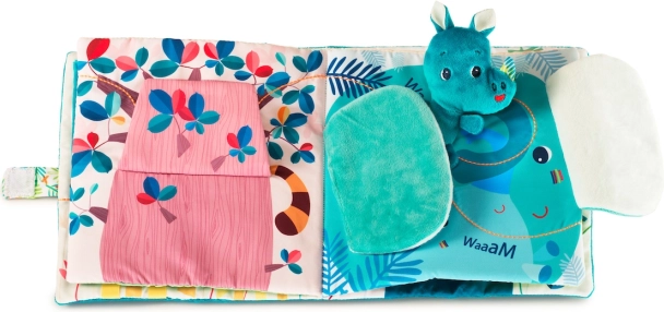 Lilliputiens textil könyv – Marius, a rinocérosz apukát keres