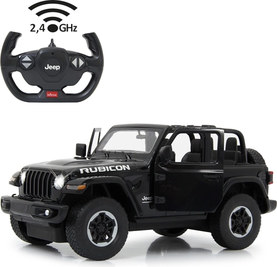 Jamara Jeep Wrangler JL RC autó 1:14 fekete 2,4 GHz, nyitható ajtókkal