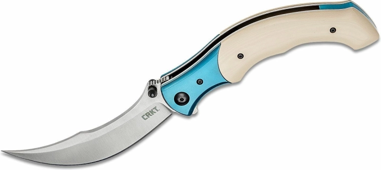 CRKT Ritual Ivory Blue elefántcsont–kék zsebkés (összecsukható) 11 cm