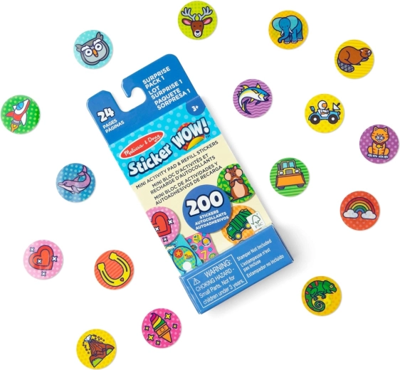 Sticker WOW kiegészítő meglepetésszett 200 matricával – Melissa & Doug