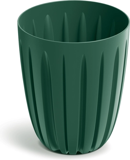 Sötétzöld virágcserép, 23,6 cm, belső betéttel