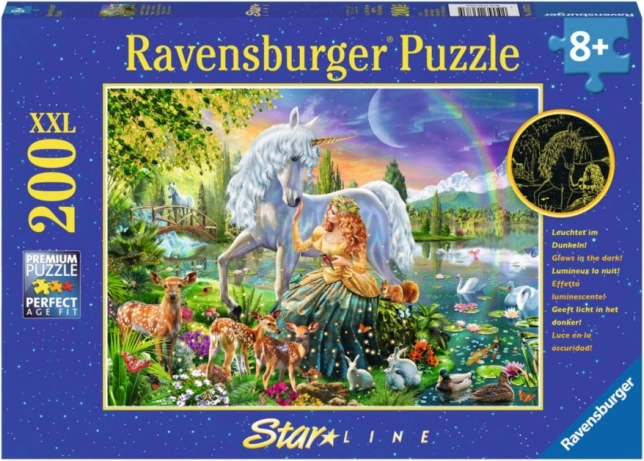 Világító Ravensburger puzzle Magikus szépség XXL 200 darabos