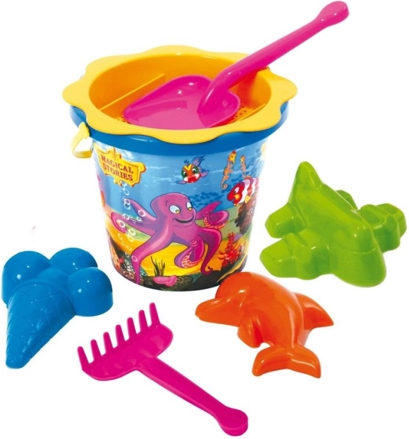 Homokozó készlet gereblyével 7 db keverék