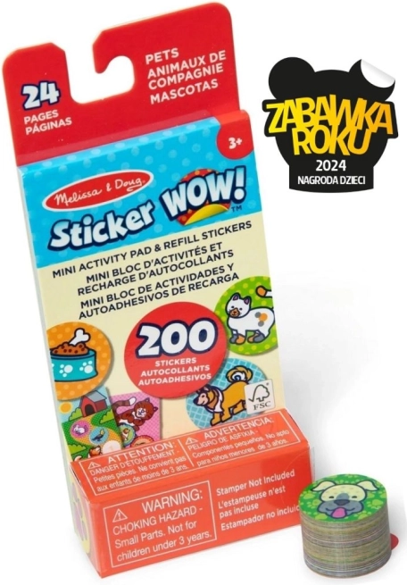 Sticker Wow utántöltő + mini füzet – háziállatok