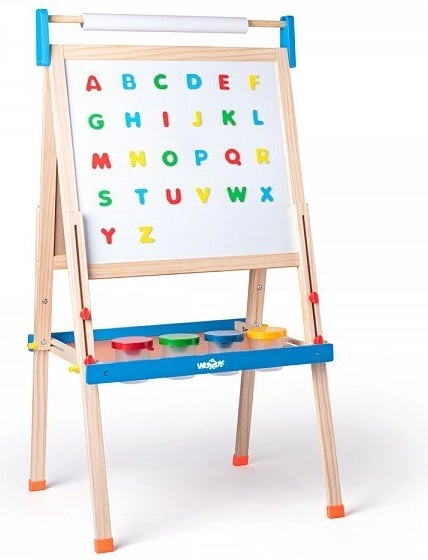 Kétszínű, kétoldalas mágneses és krétás gyerektábla