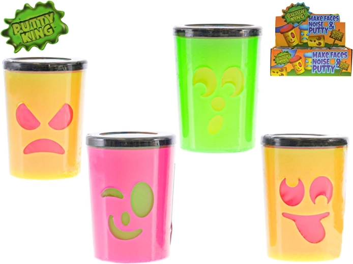 Sliz Putty King arccal – pukizó massza pohárban