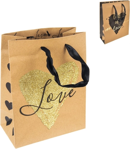 LOVE ajándéktáska 18 × 10 × 23 cm (3 változat)