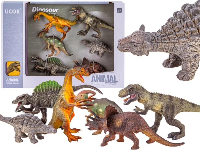 6 db dinoszauruszfigura készlet – T-rex és továbbiak