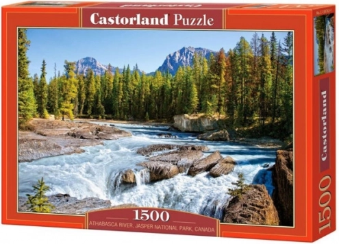 1500 darabos puzzle Athabasca folyó Jasper Nemzeti Park