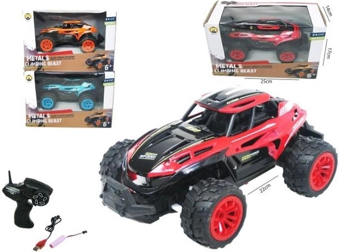 Rádióirányítású távirányítós autó 22 cm töltővel (háromkerekű)