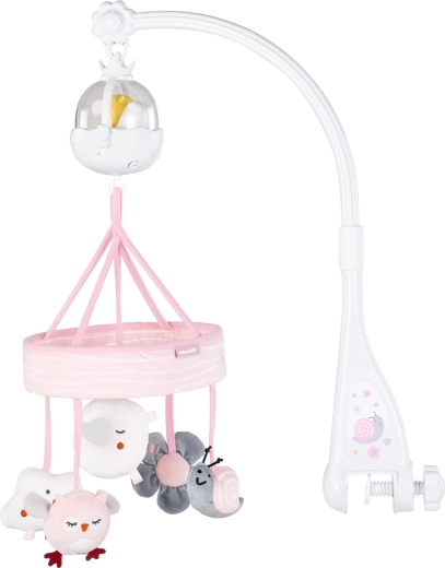 Chipolino zenélő forgó kiságy fölé projektorral Pink Garden