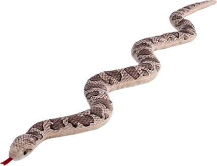 Dekoratív kígyó cikcakk mintával, barna, 100 cm