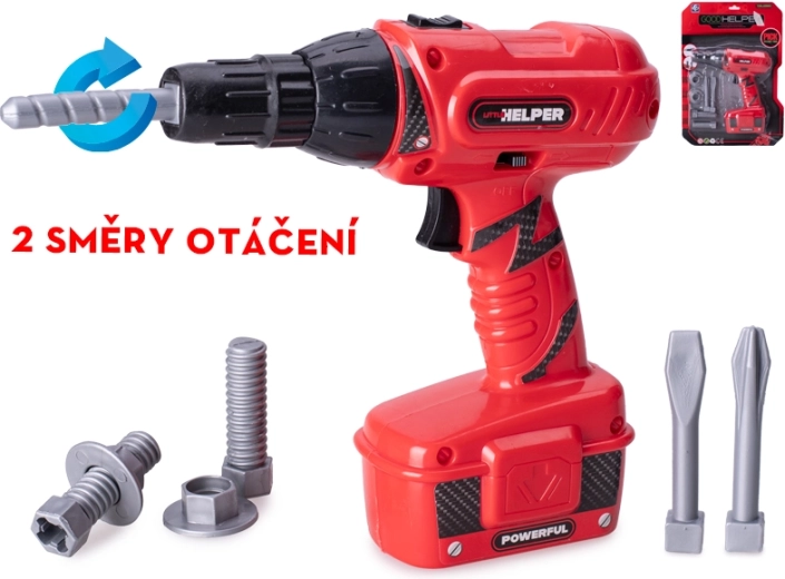 Gyerek akkumulátoros fúrógép 18 cm kétirányú járással és hangokkal