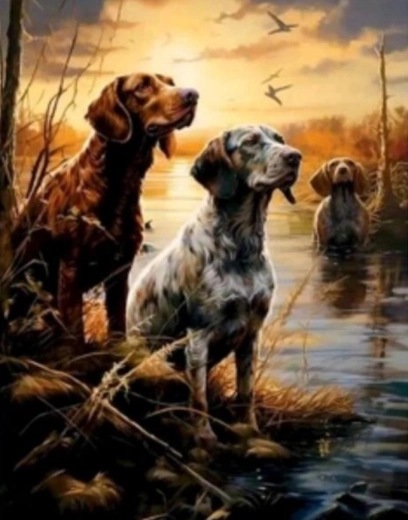 Gyémántszemes festés Mocsárvidék 30 × 40 cm