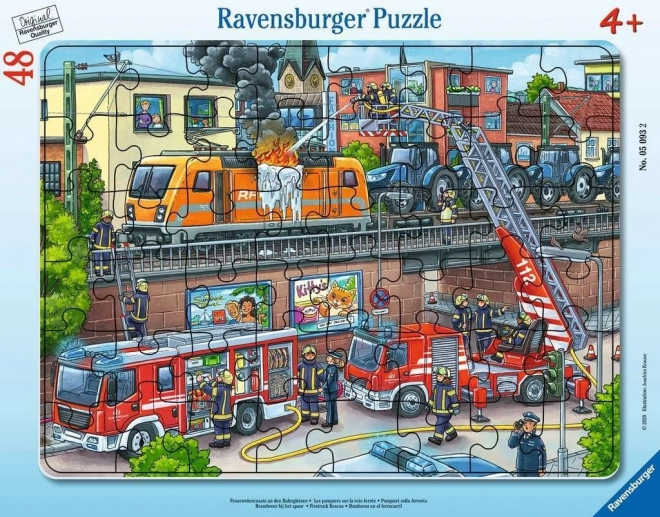 RAVENSBURGER Puzzle Tűzoltók akcióban 48 darab