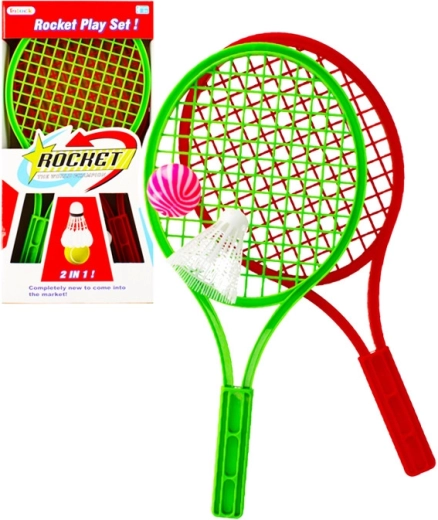 Színes ütők kosaras labdával és puha labdával gyerekeknek