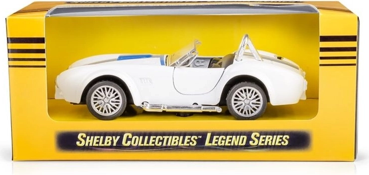 Shelby Cobra 1:32 fehér fém kisautó visszahúzós (pull-back) mechanikával