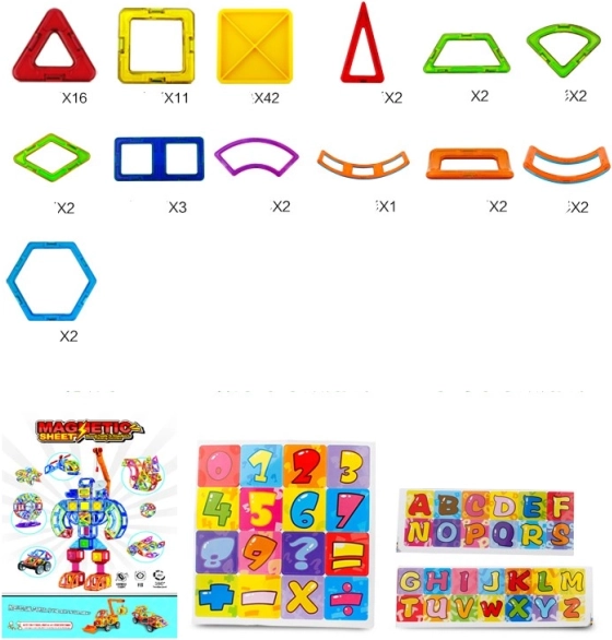 Mágneses építőkészlet a fantázia és a motorika fejlesztésére