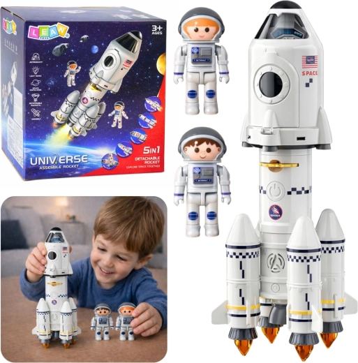 Oktató rakéta 5 az 1-ben asztronautákkal, fényekkel, hangokkal és projektorral