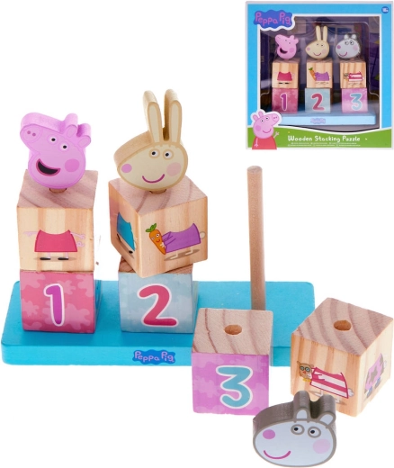 Peppa malac fa fűzhető kockái, 9 darab