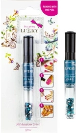 Körömlakk és csillám világoskék Lukky