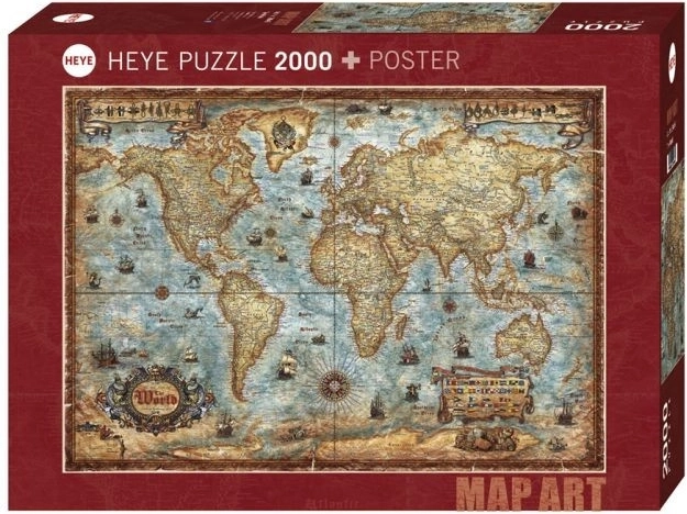 HEYE Világ puzzle, 2000 darab