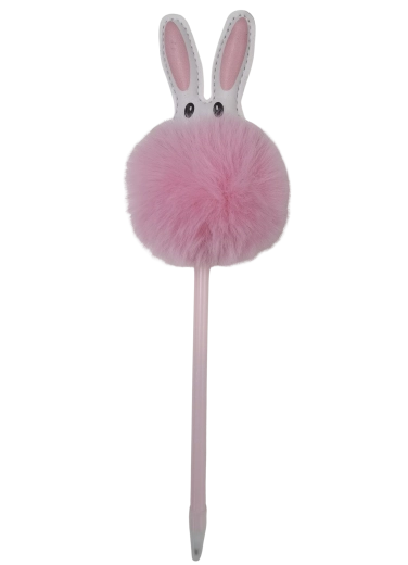 Golyóstoll nyuszival és pomponnal 17 cm – 1 db