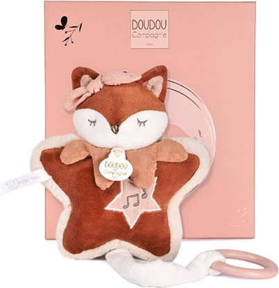 Doudou ajándék szett: Mina plüss róka zenélő szerkezettel 16 cm