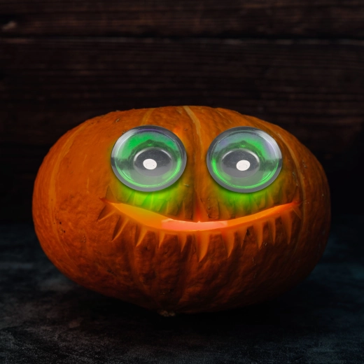 Halloween-i kísérteties szemek zöld LED-ekkel