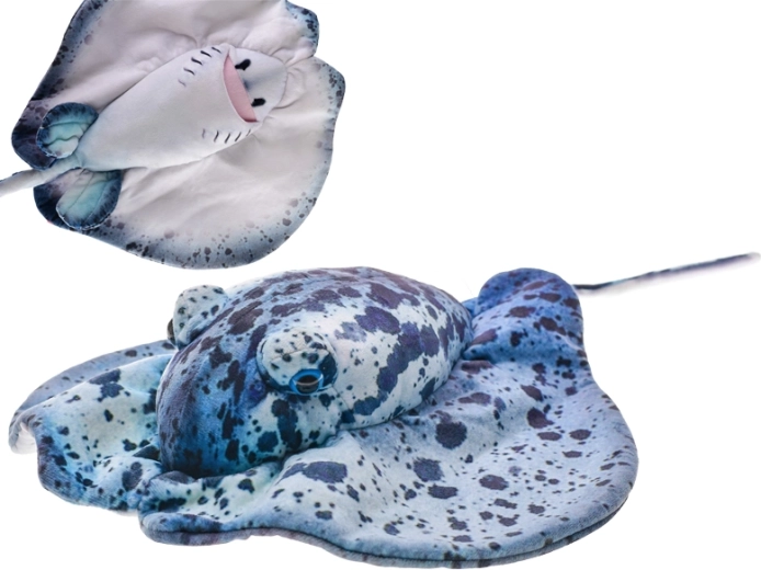 Plüss rája 55 cm kék